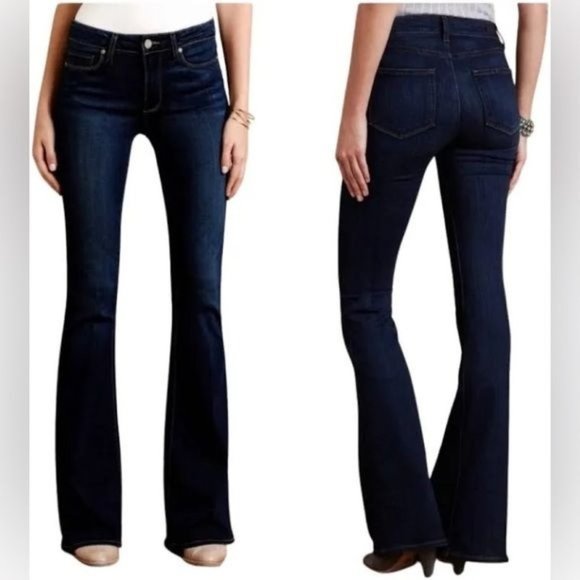 PAIGE Denim - Paige Denim Blue High-Rise Bell Canyon Flare Jeans in Paradise Cove Size 28